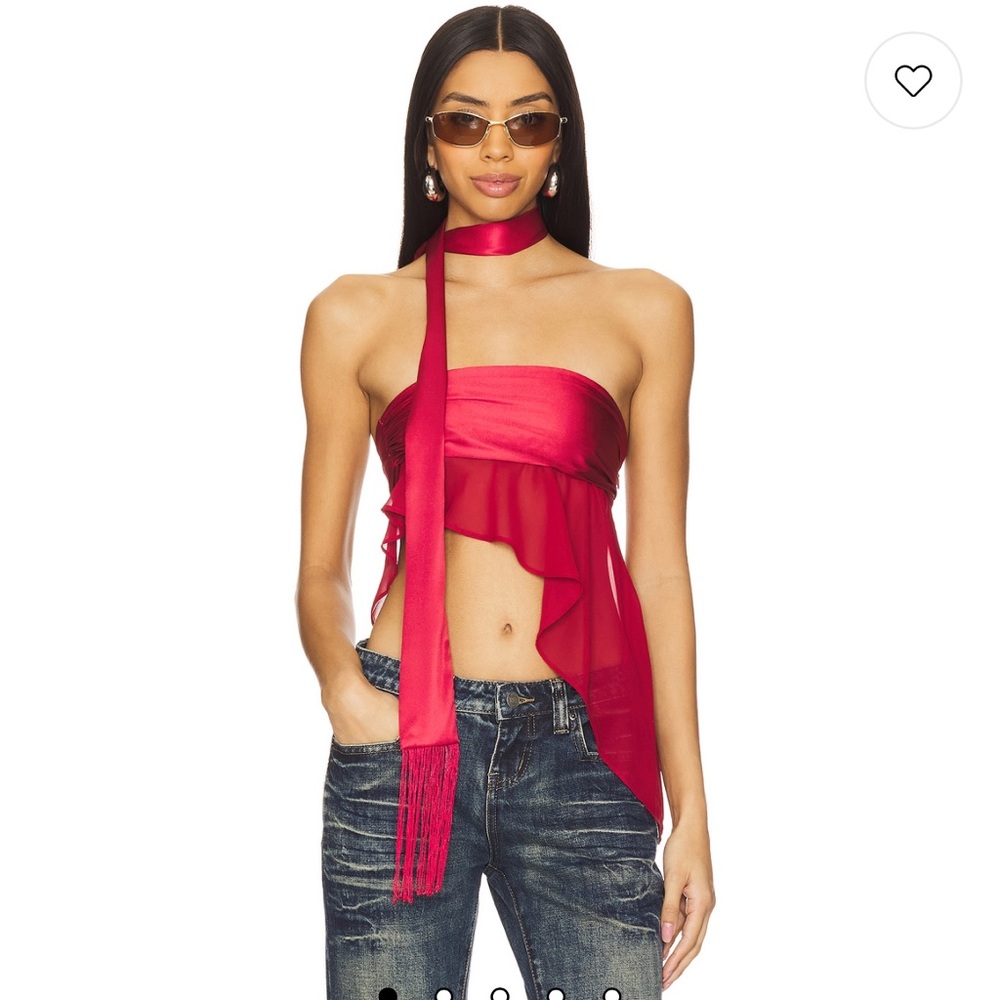 Jaded London Regina Corset in Red Elegant Red Strapless Top